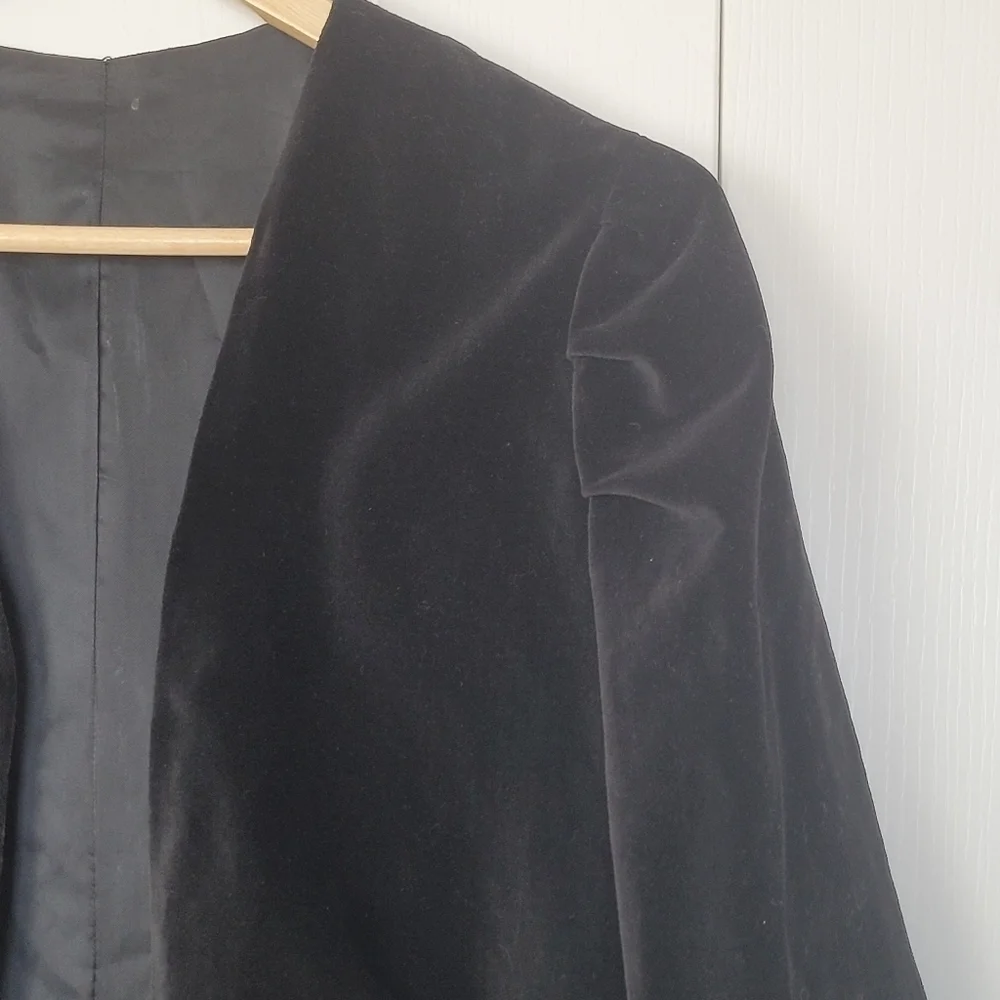 Vintage Velvet Open Blazer - Picture 3 of 5